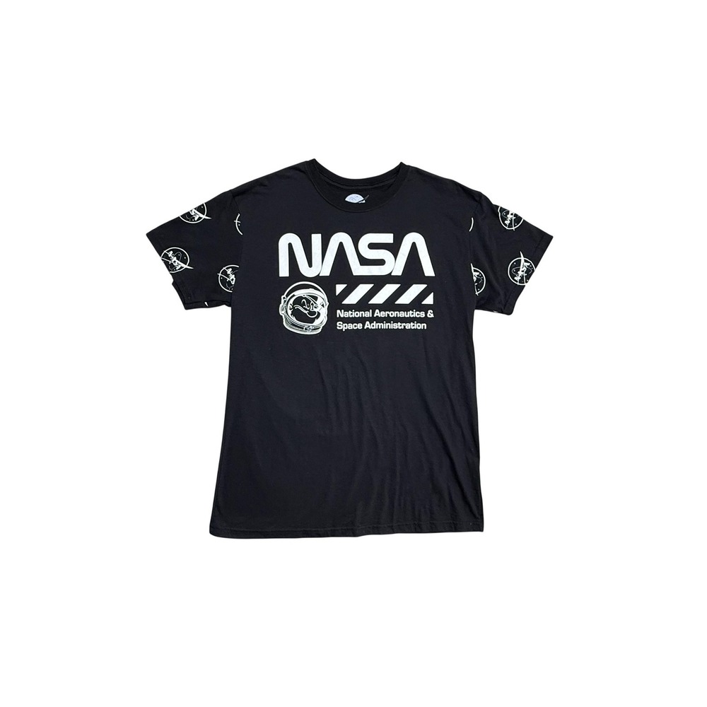 NASA Shirt‎ Mens Large Black Popeye Astronaut Graphic Tee Space T-Shirt